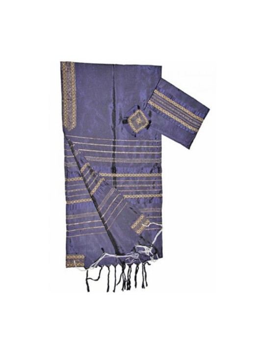 Gabrieli Talit en soie violette tissé à la main... | Talit tissé à la main Gabrieli