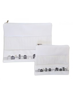 Talit et Tefillin Sac Blanc Faux Cuir... | Sacs Talit et Téfilines