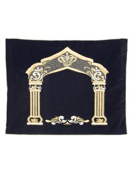 Sacs Tefillin Talit en Velours Bleu Foncé Or... | Sacs Talit et Téfilines