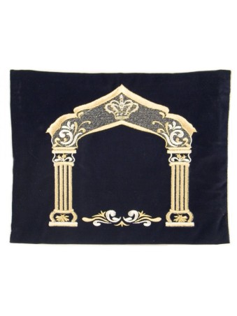 Sacs Tefillin Talit en Velours Bleu Foncé Or... | Sacs Talit et Téfilines