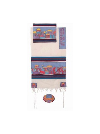 Yair Emanuel Woven Cotton and Silk Tallit... | Jewish Gift from Israel