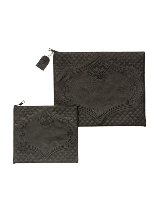 Sac talit et téfilines en simili cuir noir... | Sacs Talit et Téfilines