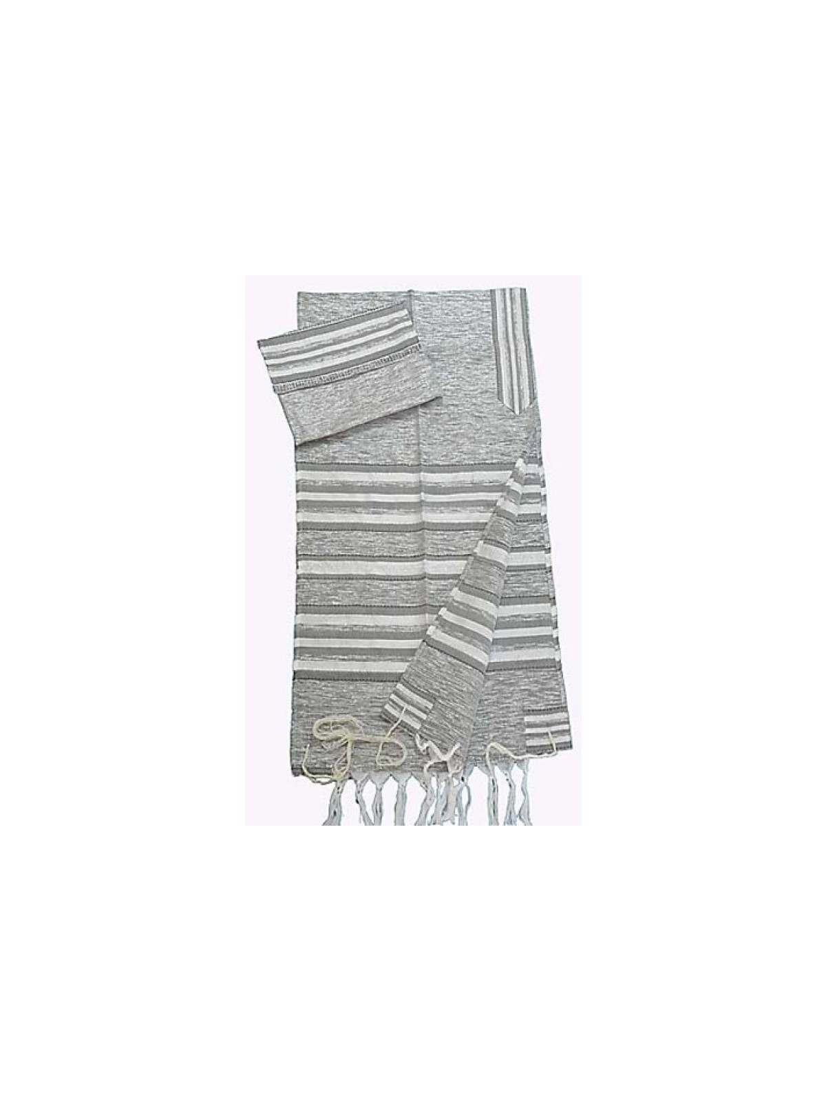 Ensemble de talit en soie tissé à la main Gabrieli Gra... | Talit tissé à la main Gabrieli