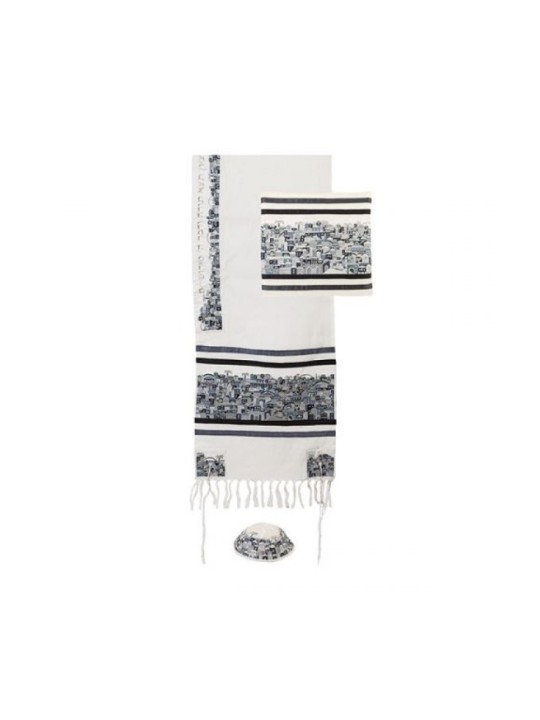 Talit en coton brodé Yair Emanuel | Cadeau juif d'Israël