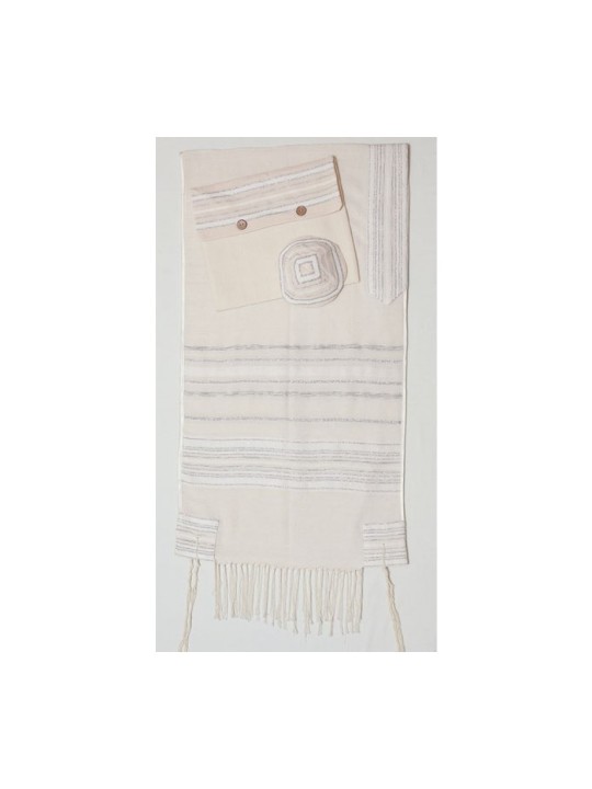 Tissage Création Talit Keter tissé à la main... | Talit de création de tissage