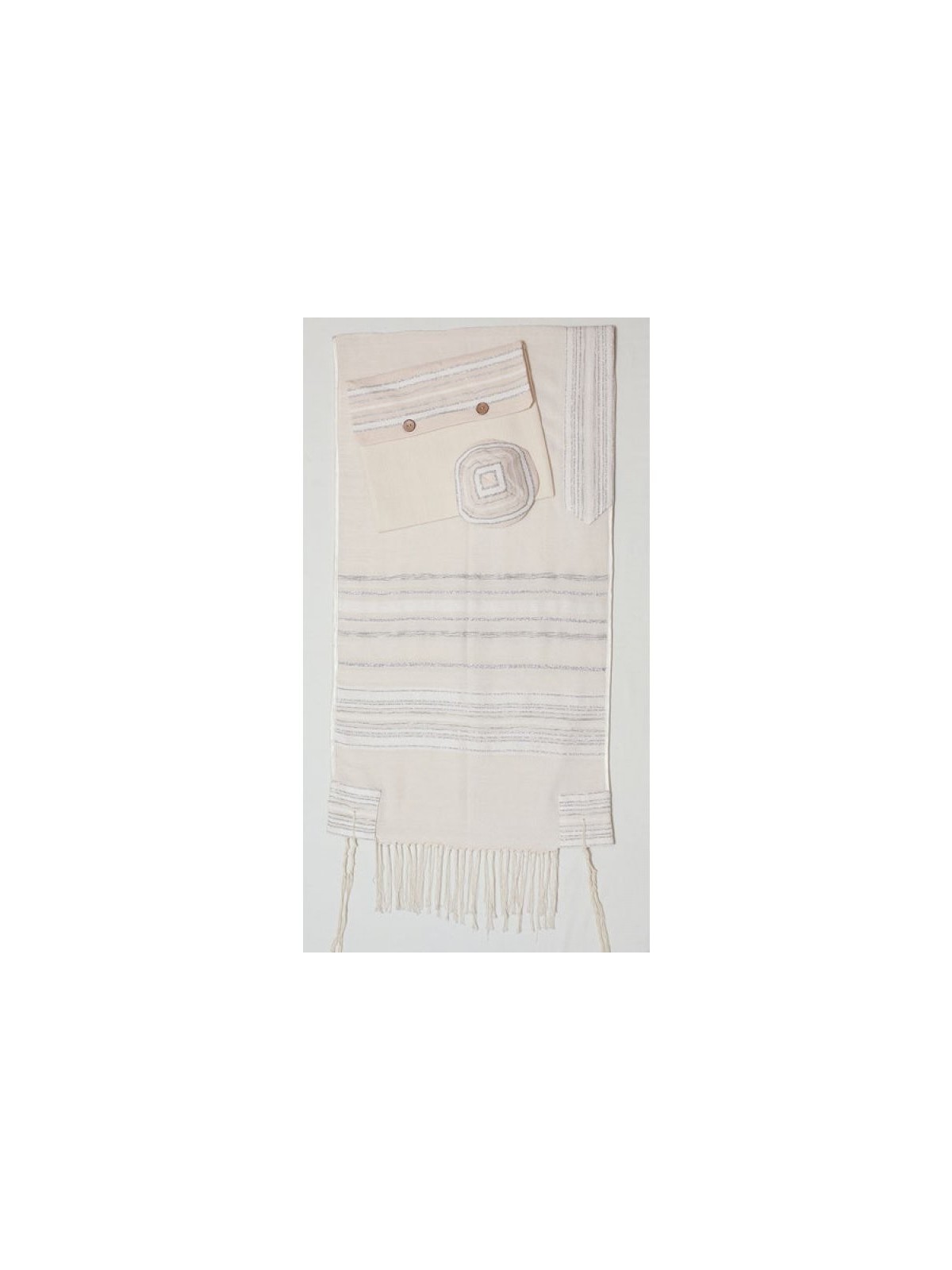 Tissage Création Talit Keter tissé à la main... | Talit de création de tissage
