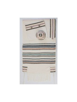 Création de tissage Talit tissé à la main Yesod... | Talit de création de tissage