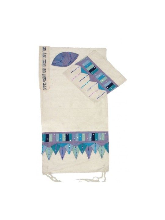 Rikmat Elimelech Talit de Marrakech violet | Talit Rikmat Elimelech