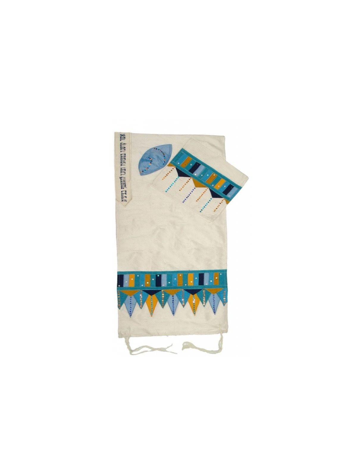 Rikmat Elimelech Bleu Marrakech Talit | Talit Rikmat Elimelech