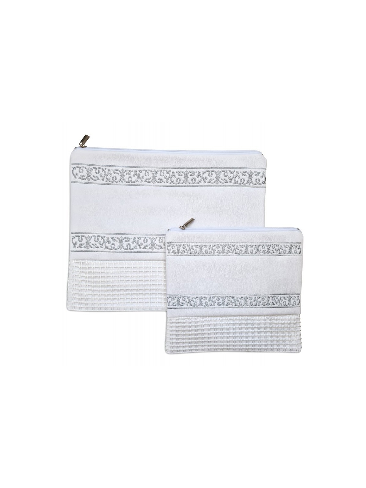 Faux cuir blanc cassé Talit et Tefillin... | Sacs Talit et Téfilines