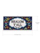 Plaque murale en céramique Design floral arménien Shalom YALL | Meilleures ventes