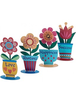 Dorit Judaica %96 Quatre pots de plantes autoportants... | Décorations de table