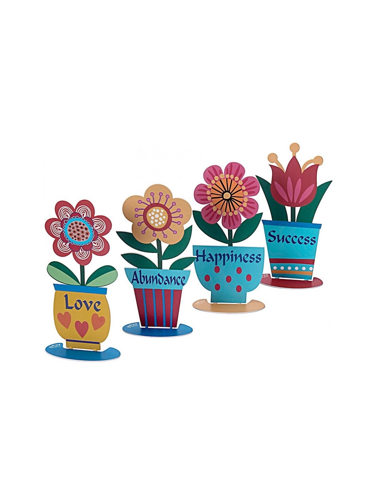 Dorit Judaica %96 Quatre pots de plantes autoportants... | Décorations de table