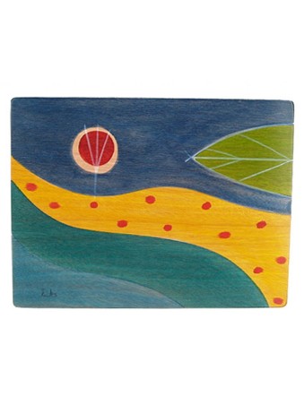 Rectangular Placemat Yellow Path by Kakadu Art | Table Decorations