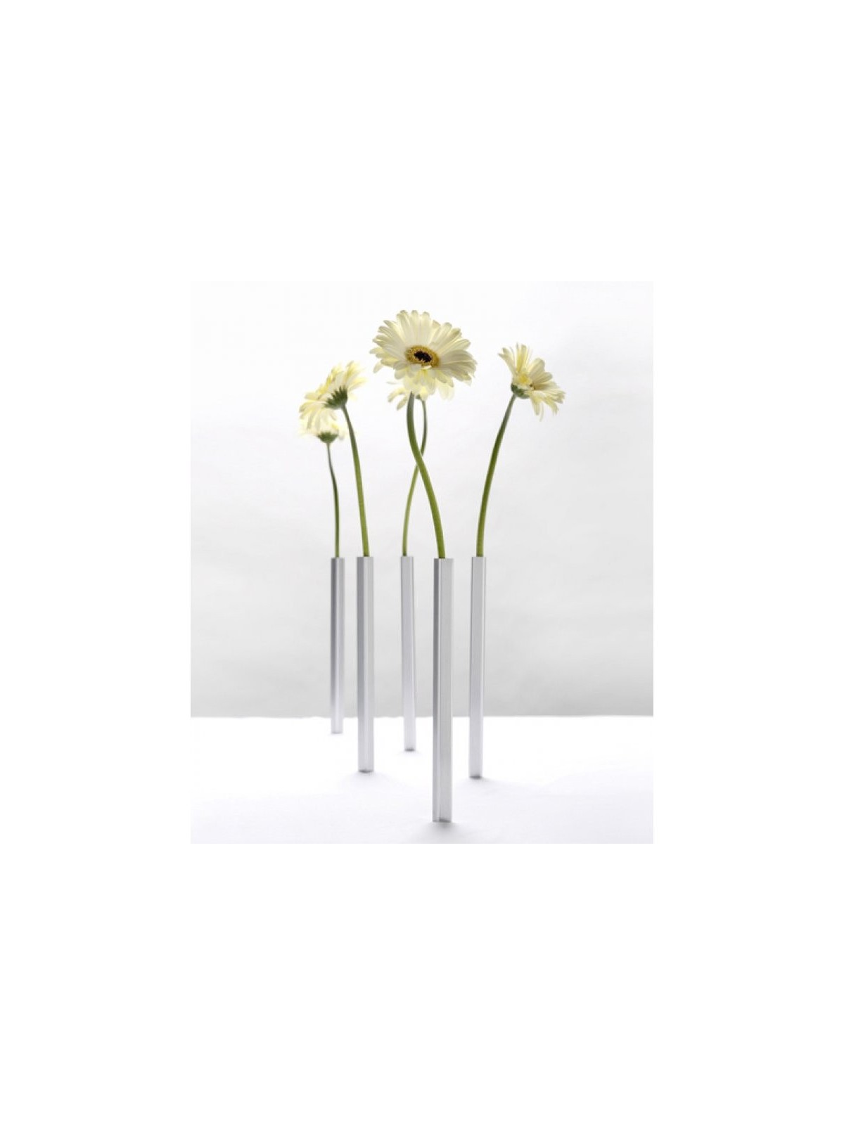 Vase magnétique en aluminium argenté | Décorations de table