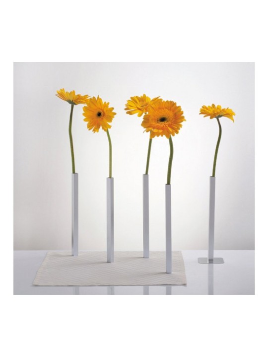 Vase magnétique en aluminium argenté | Décorations de table