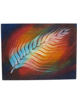 Placemat מלבני פלומה לבנה מאת Kakadu Art | קישוטי שולחן