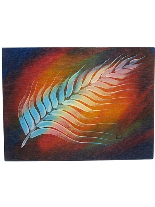 Rectangular Placemat White Plume by Kakadu Art | Table Decorations
