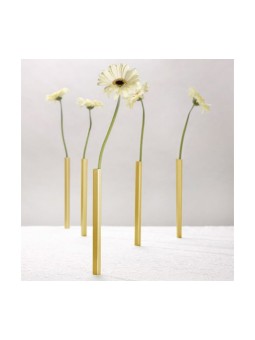 Vase magnétique en aluminium doré | Décorations de table