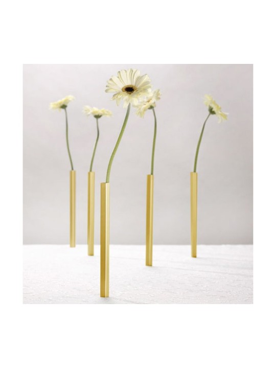 Vase magnétique en aluminium doré | Décorations de table