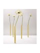 Vase magnétique en aluminium doré | Décorations de table