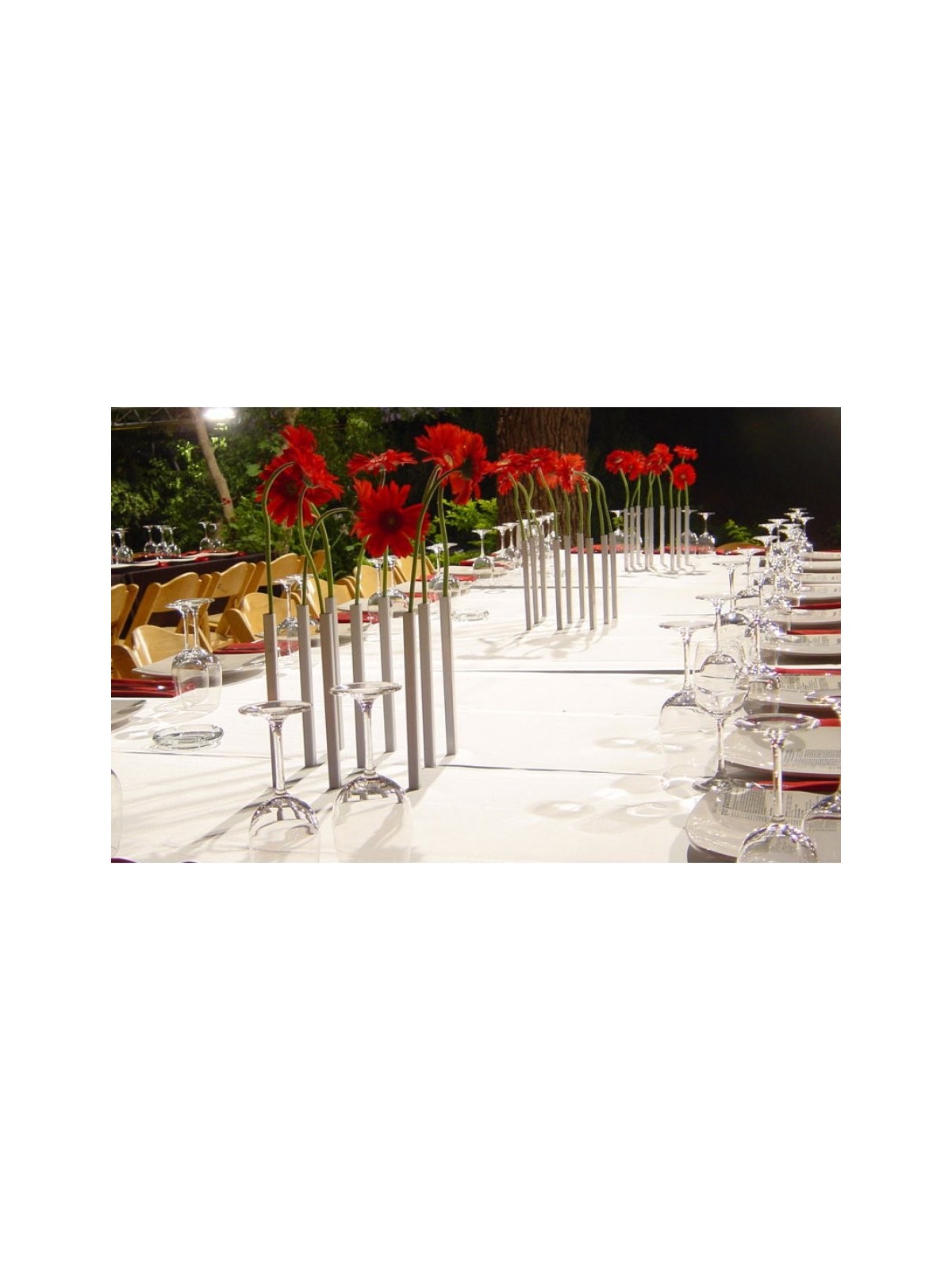 Vase magnétique en aluminium doré | Décorations de table