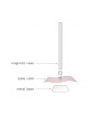 Vase magnétique en aluminium doré | Décorations de table