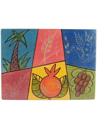 Set de table rectangulaire en bois Conception de sept espèces... | Décorations de table