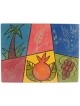 Set de table rectangulaire en bois Conception de sept espèces... | Décorations de table