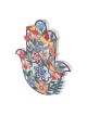 Dorit Judaica Hamsa murale colorée avec fleurs d'oiseaux... | Hamsa en métal