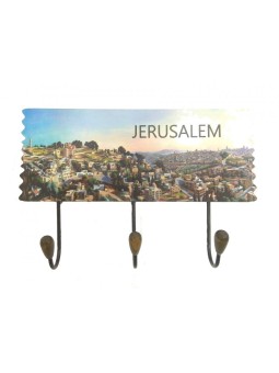 Cintre de clé de paysage de Jérusalem | Porte-clés Judaica