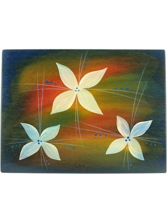 Set de table rectangulaire Blue Florali par Kakadu Art | Décorations de table
