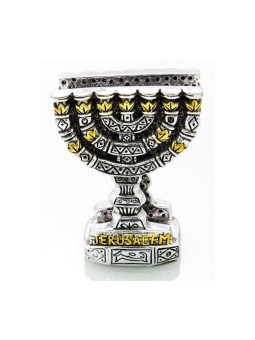 Porte-serviettes plaqué argent avec accents dorés %... | Décorations de table