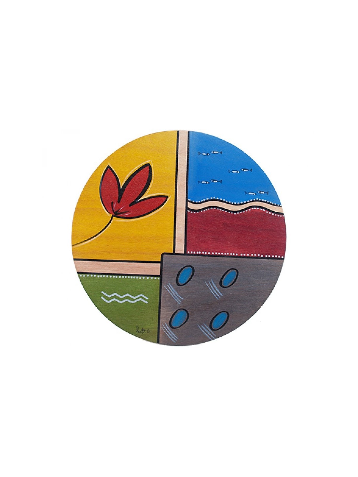 Placemat Mati עגול מאת Kakadu Art | קישוטי שולחן