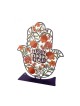 Dorit Judaica Sculpture de table colorée Hamsa bénédiction... | Hamsa en métal
