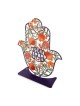 Dorit Judaica Sculpture de table colorée Hamsa bénédiction... | Hamsa en métal