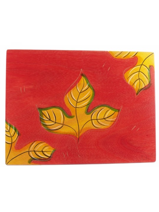 Set de table rectangulaire Feuilles rouges par Kakadu Art | Décorations de table
