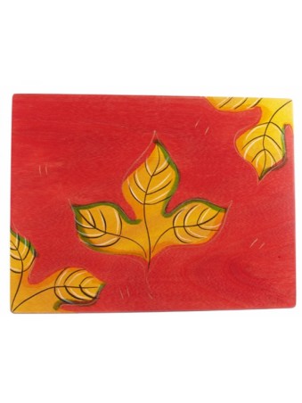Placemat מלבני עלים אדומים מאת Kakadu Art | קישוטי שולחן
