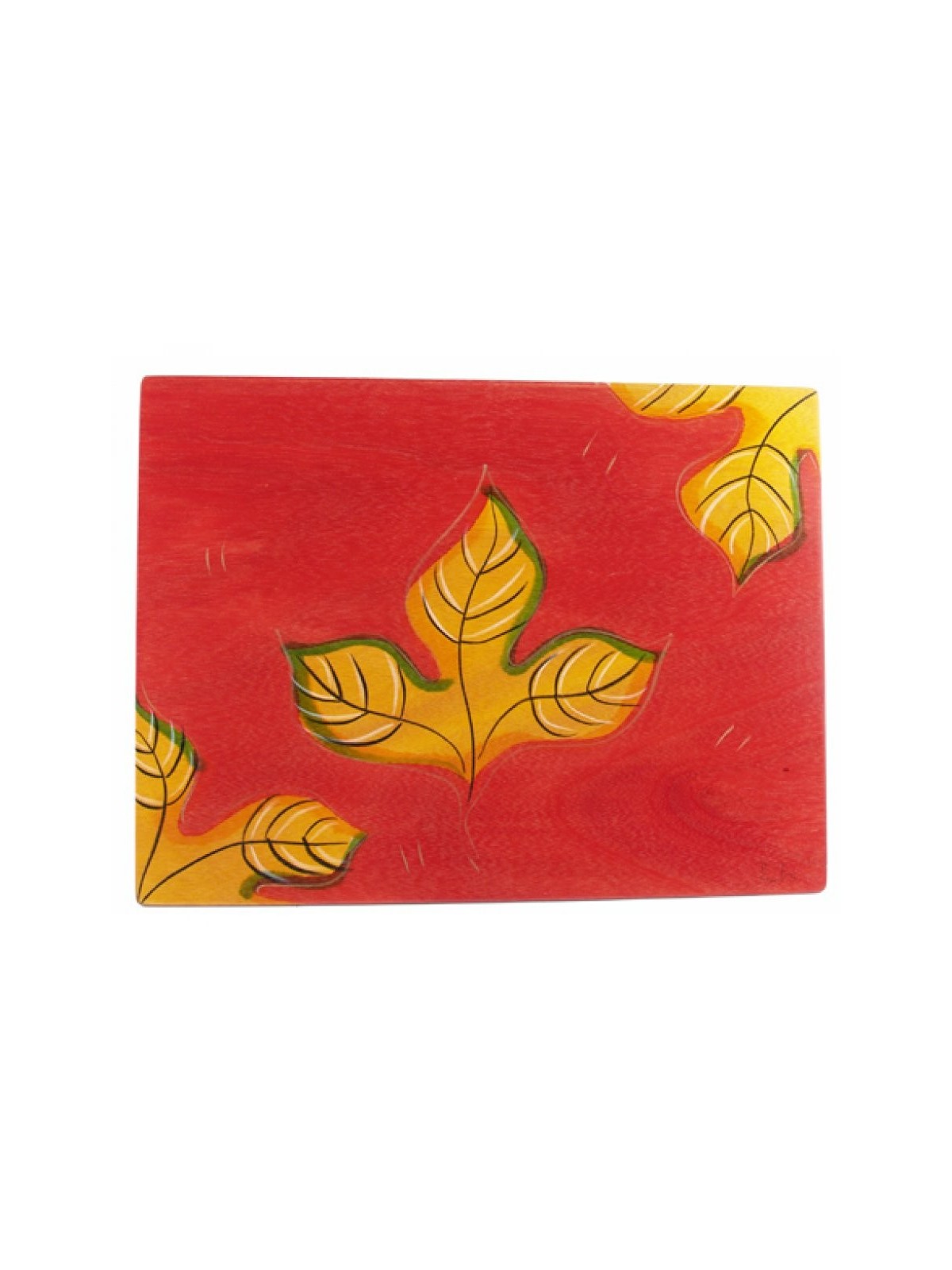 Set de table rectangulaire Feuilles rouges par Kakadu Art | Décorations de table