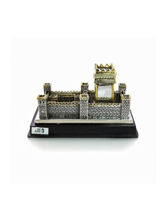 Image du temple Beit Hamikdash sur socle en bois plaqué argent... | Figurines