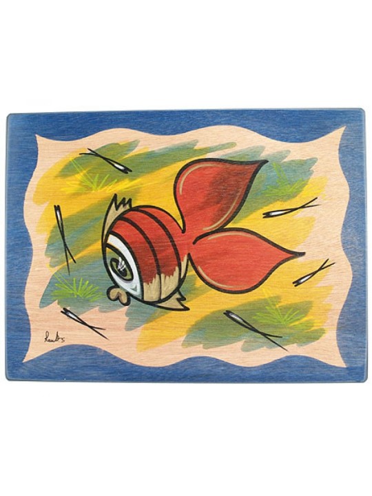 Wood Place Mat עם דגים מאת Kakadu | קישוטי שולחן