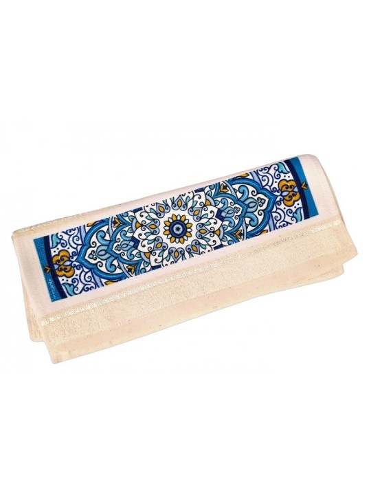 Dorit Judaica Netilat Yadayim Hand Towel Blue Arm... | Towels by Dorit