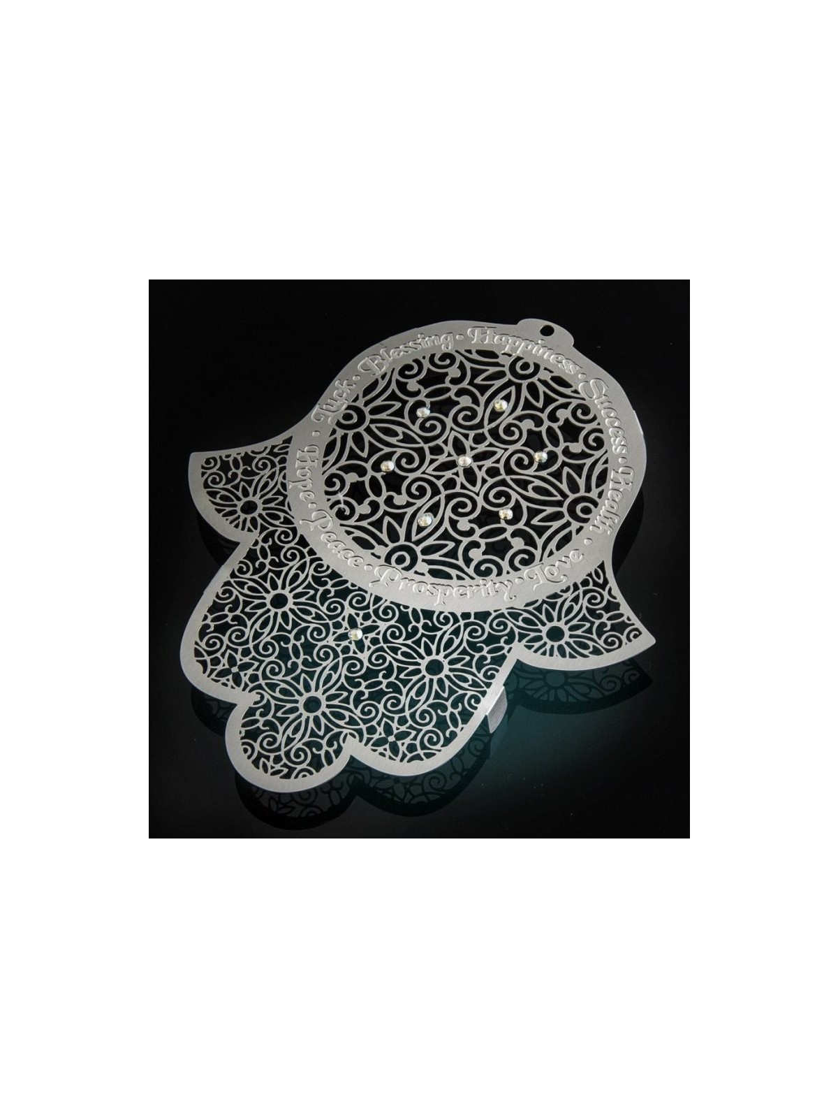 Dorit Judaica Wall Hamsa with Business Blessings Lace... | Hamsa Hands