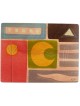 Set de table rectangulaire Lune jaune par Kakadu Art | Décorations de table