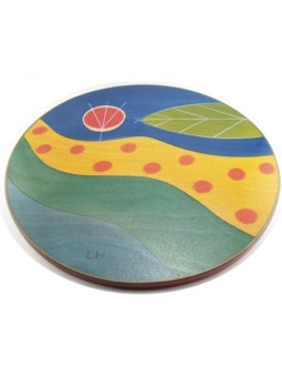 Bois fabriqué à la main Lazy Susan Stream of Life Desi... | Décorations de table