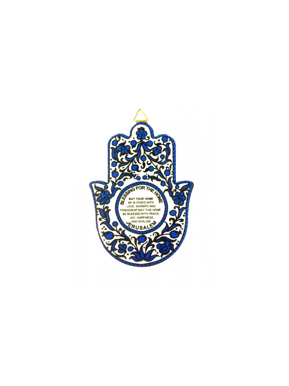 Hamsa murale en céramique avec motif floral et anglais... | Décorations de table