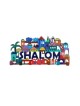 Porte-clés mural Yair Emanuel Images colorées de Jérusalem avec... | Horloges