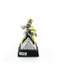 Figurine plaquée argent avec accents dorés sur base en bois F... | Figurines