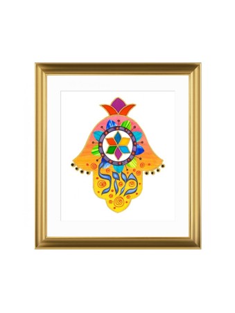 Dvora Black Oriental Hamsa in Yellow Mazal in... | Kids Games and Toys