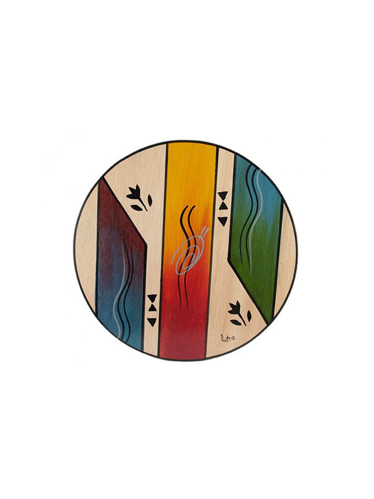 Placemat עגול Ikat מאת Kakadu Art | קישוטי שולחן